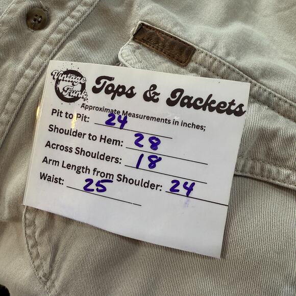 Vintage Woolrich Men’s L Outdoor Work Shirt 100% Cotton Twill Khaki Button-Up - Picture 10 of 10